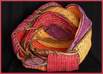 Beating Heart, a bowl by master weaver Tina Puckett