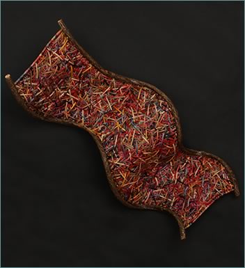 Flying Carpet is a woven wave by American master weaver Tina Puckett of Winsted, CT