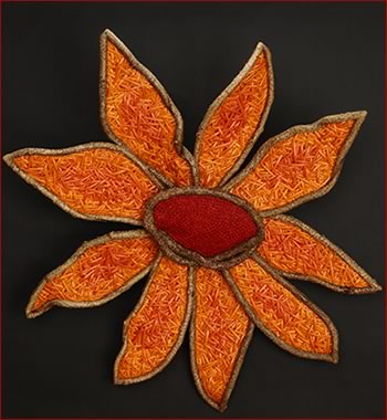 Echinacea Tiki Torch woven by basket artist Tina Puckett